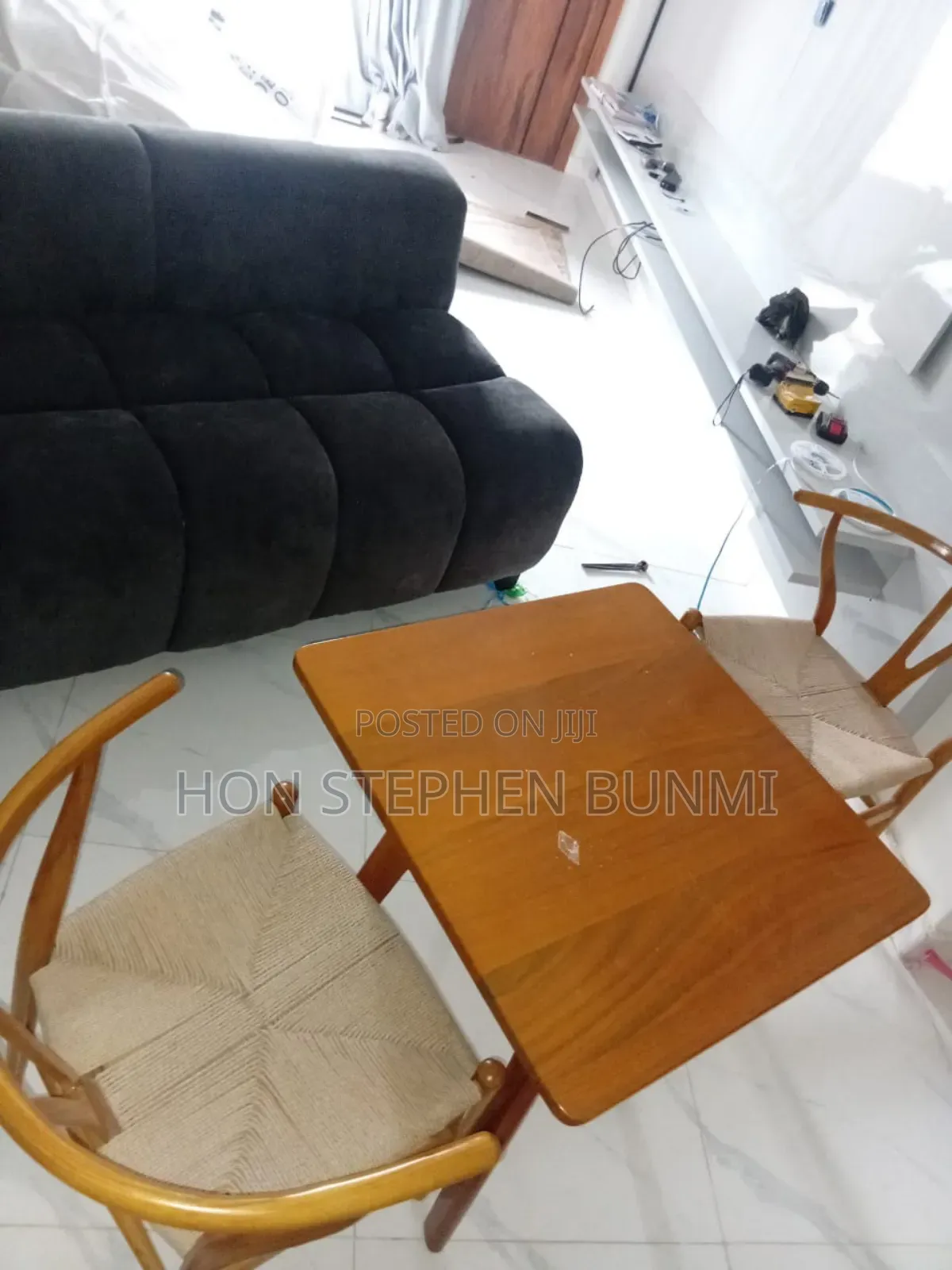 Modern Wooden Dining Table Set With 2 Chairs