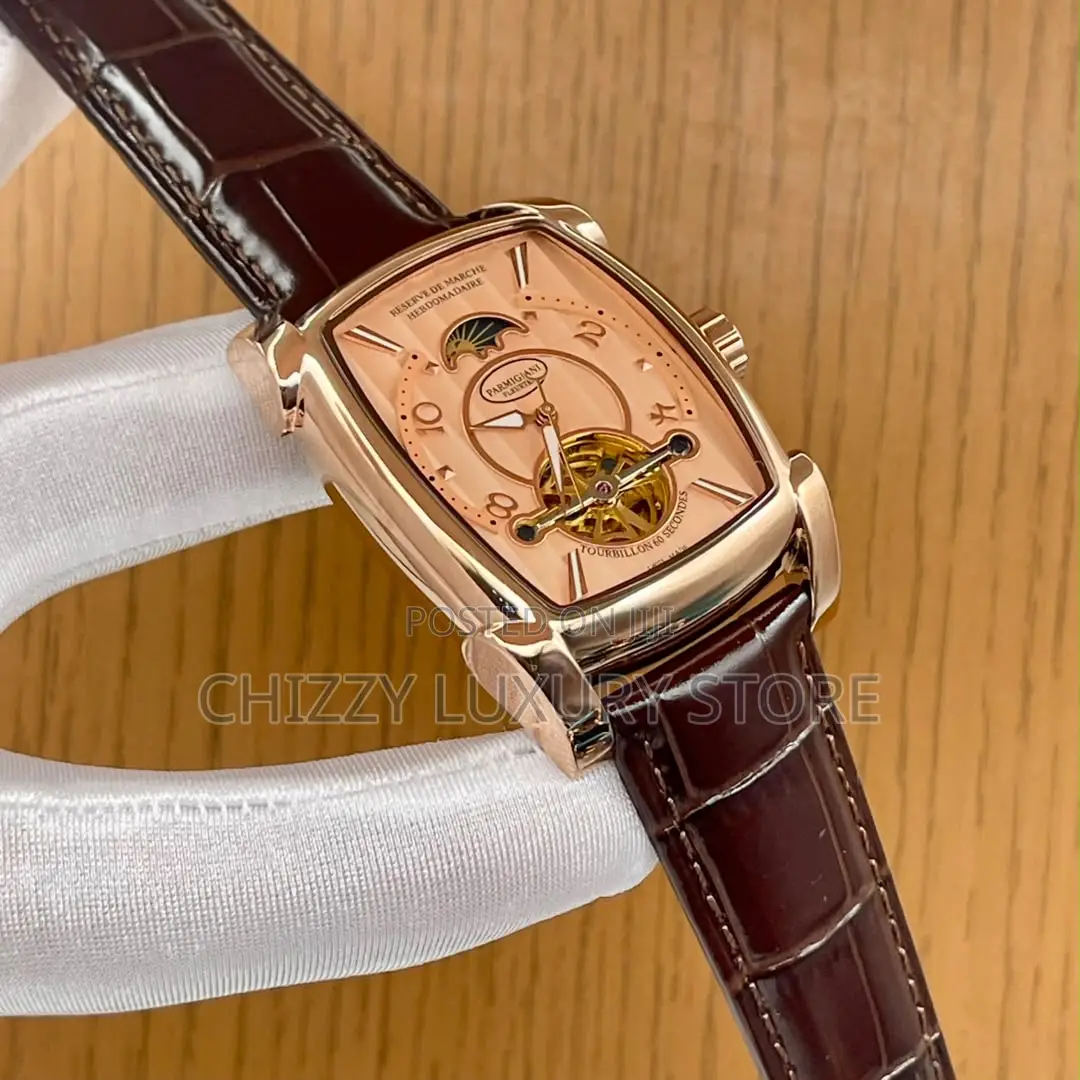 Parmigiani Quality Luxury Men Automatic Engine Wristwatch