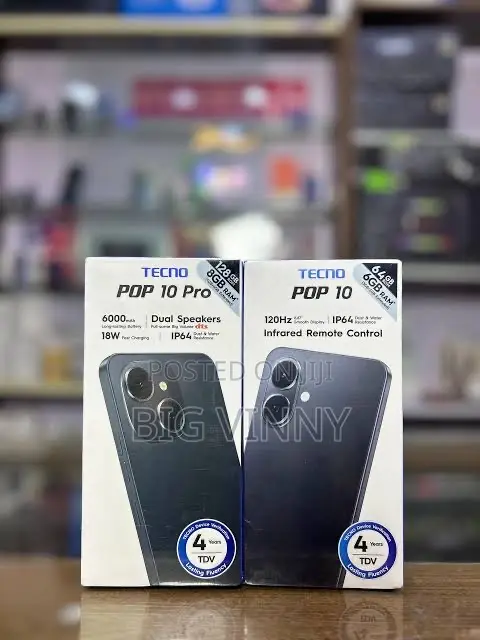 New Tecno Pop 10 128 GB Black