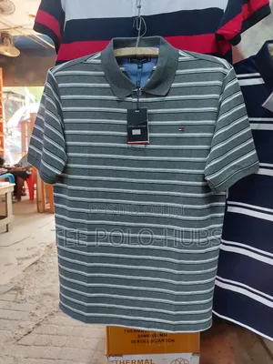 Tommy Striped Polo Shirt | Xxl-4xl | White/Navy, Maroon, Grey