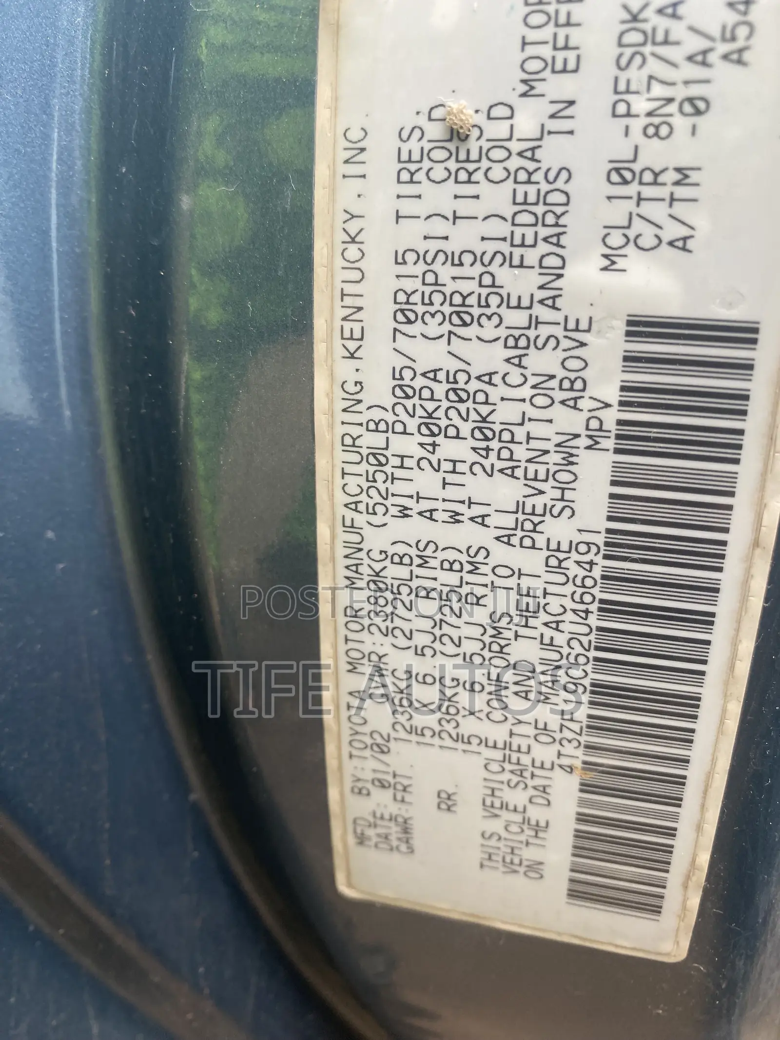 Toyota Sienna LE 2001 Gray