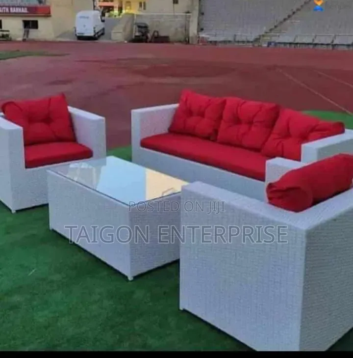 Standard Rattan Table/Chairs With Cushions