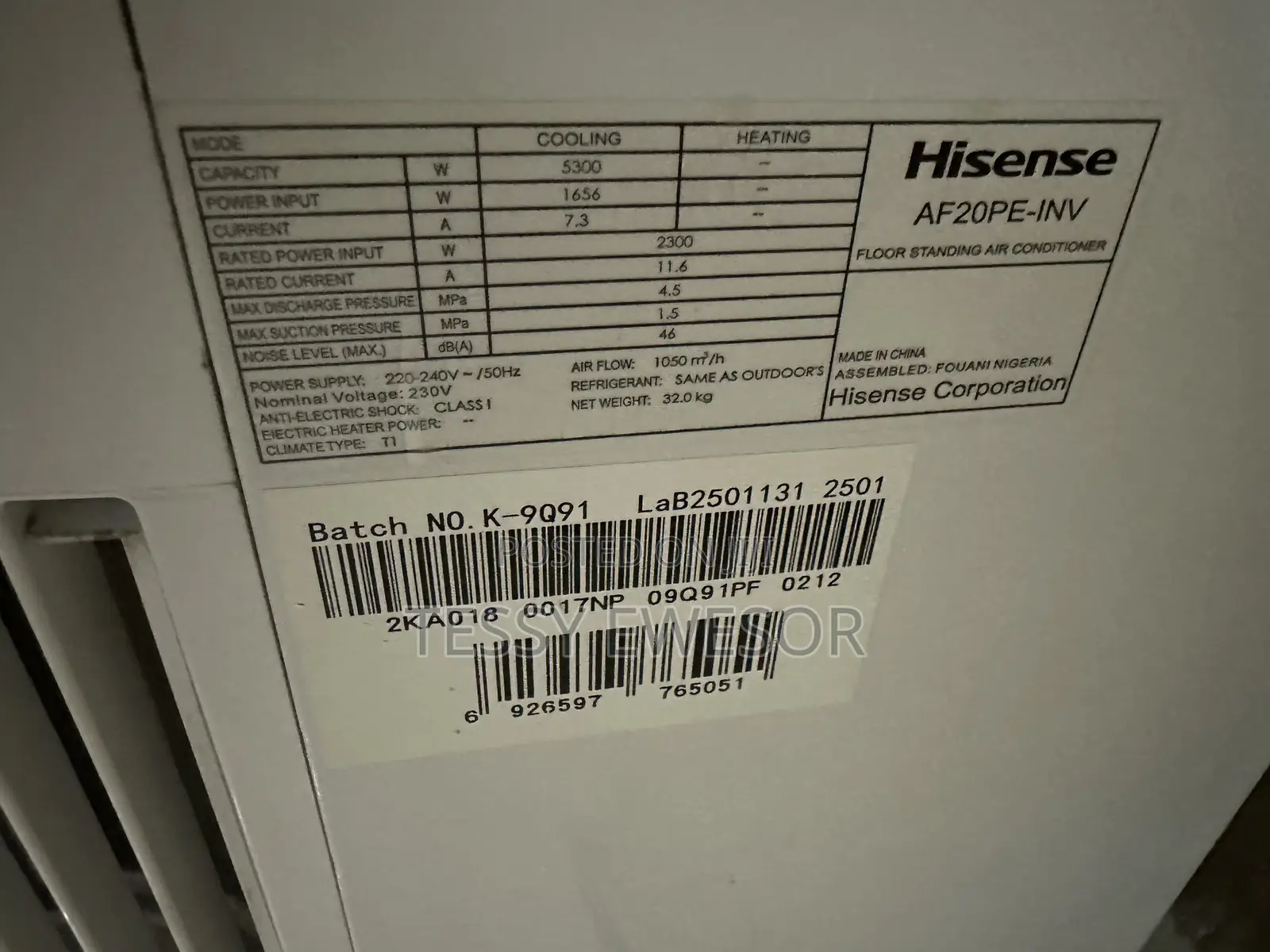 Hisense 2hp Ac