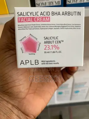 Aplb Salicylic Acid Bha Arbutin Facial Cream 55ml Acne Dark Spots