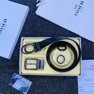 Original Quality Coach (2in1) Reversible Leather Belt Set