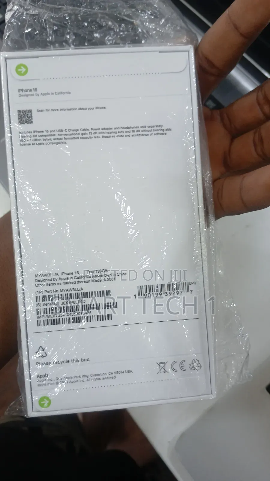 New Apple iPhone 16 128 GB Blue