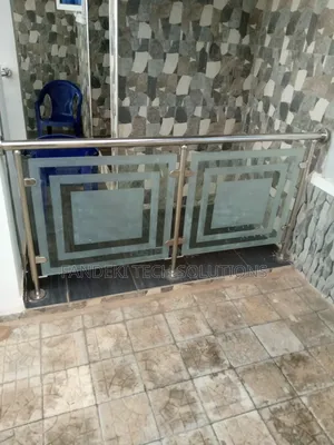 Glass Railing With Stainless Steel Frame