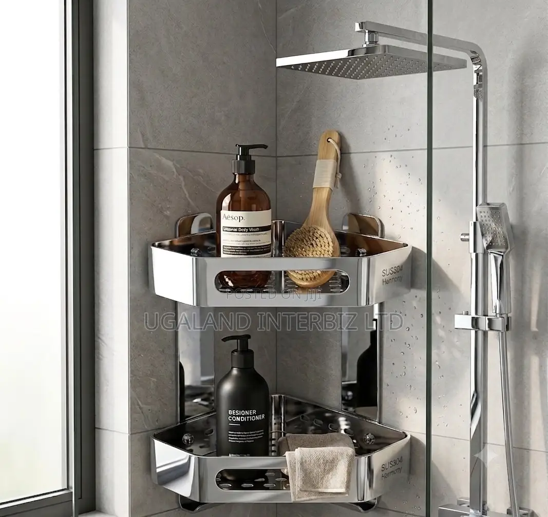 Bathroom Kitchen 2 Tier Corner Basket