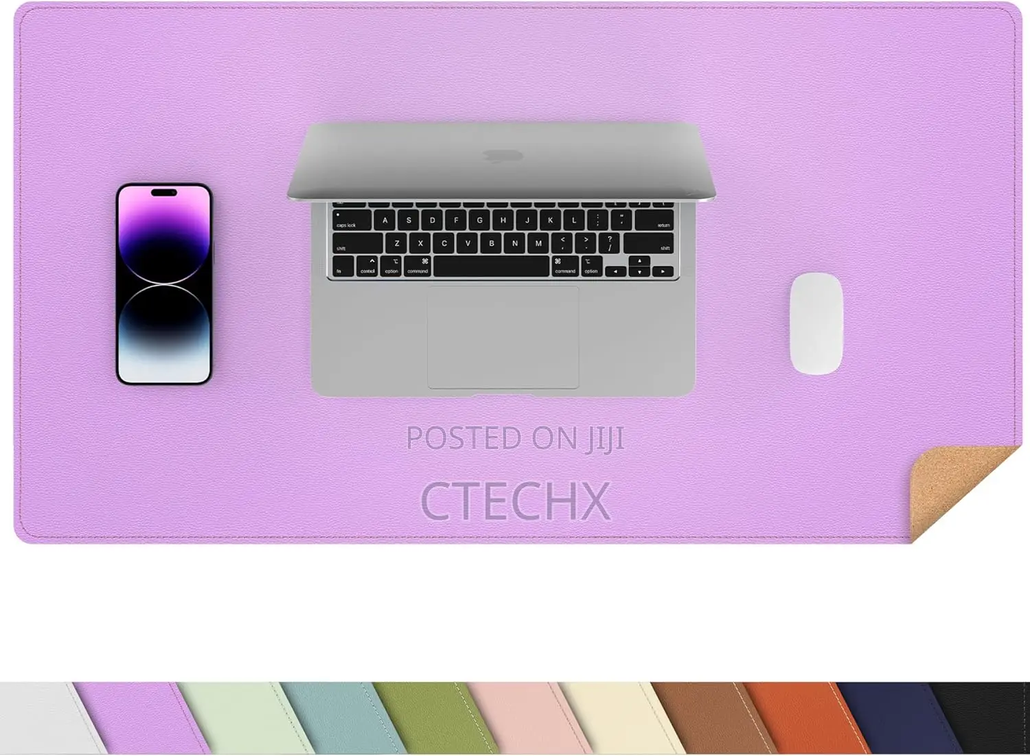 Keyboard Mat, Mouse Pad, Desk Mat, 120 X 43 Cm, Leather. Violet