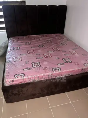 6 by 6 Bed Frame With Original Mouka Mattress, Bed Frame, Mouka Foam