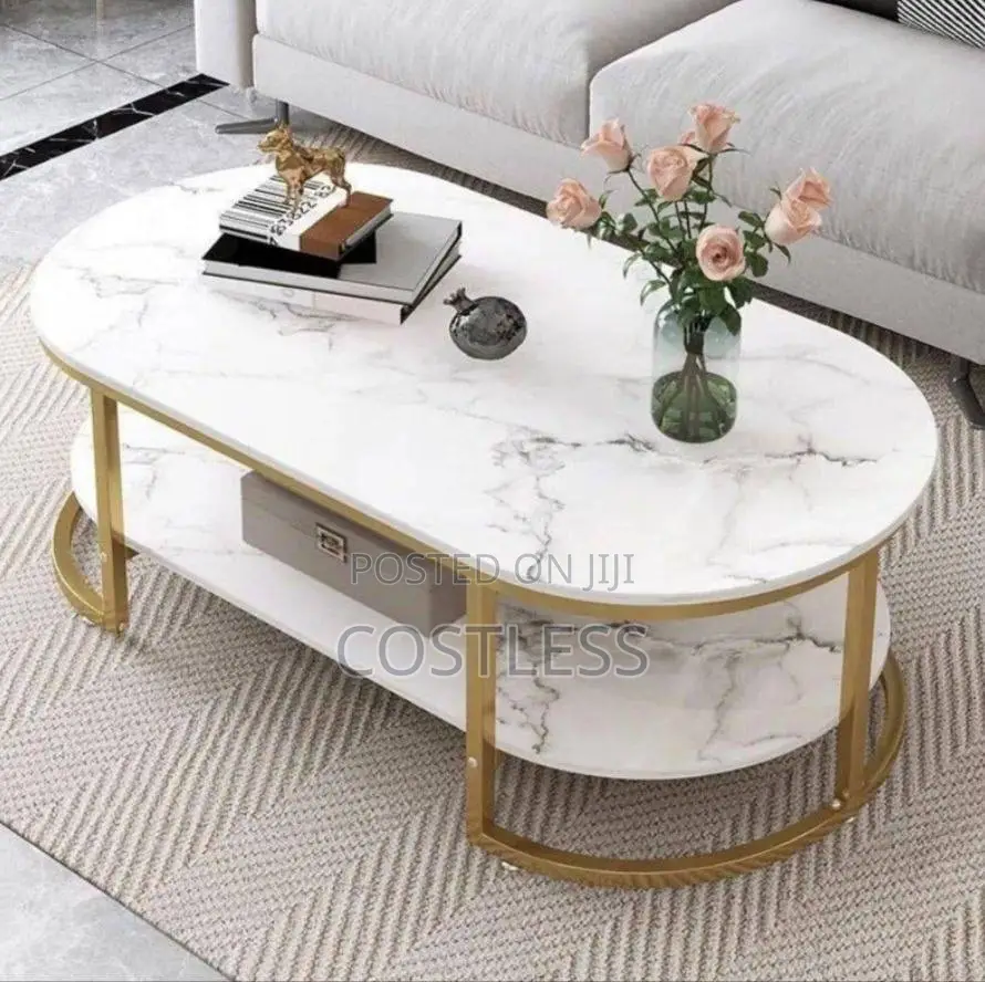 Oval-Shaped Nordic Center Table