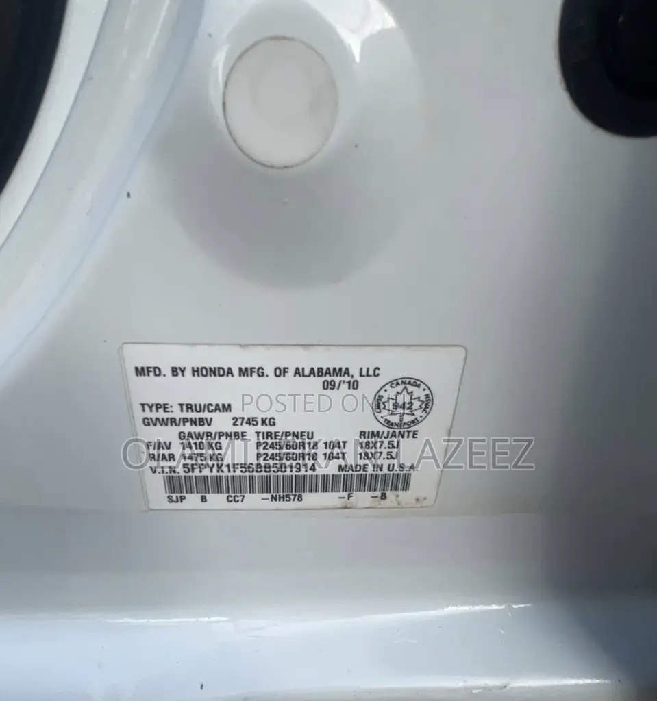 Honda Ridgeline 2011 White