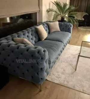 4-Piece Luxury Tufted Sofa Set – Cream Velvet With Gold Metal Legs