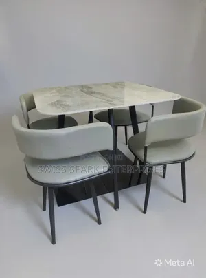 4 Seater Mable Dining Set