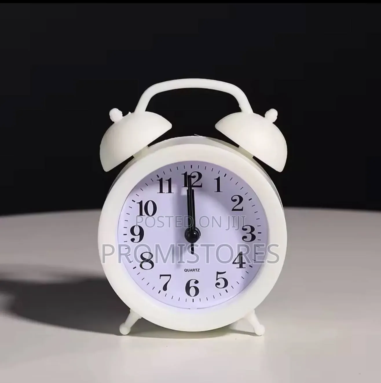 Mini Round Bedside Desk Battery Alarm Clock