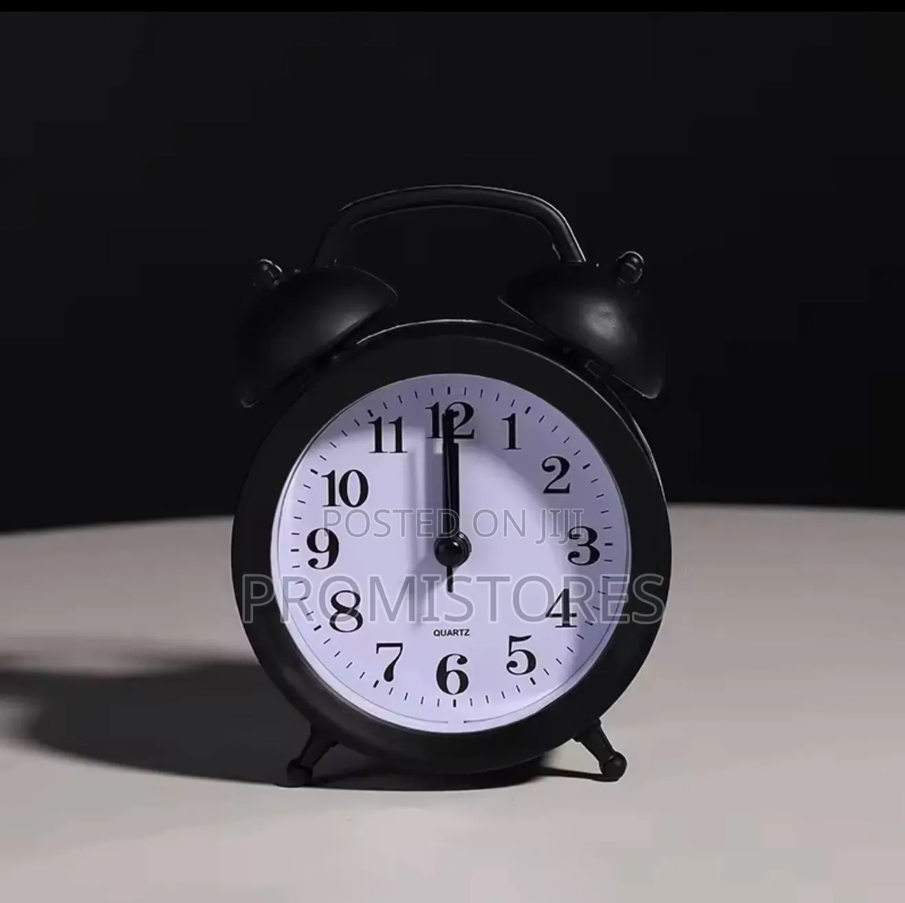 Mini Round Bedside Desk Battery Alarm Clock