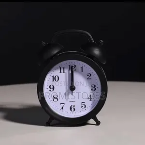 Mini Round Bedside Desk Battery Alarm Clock