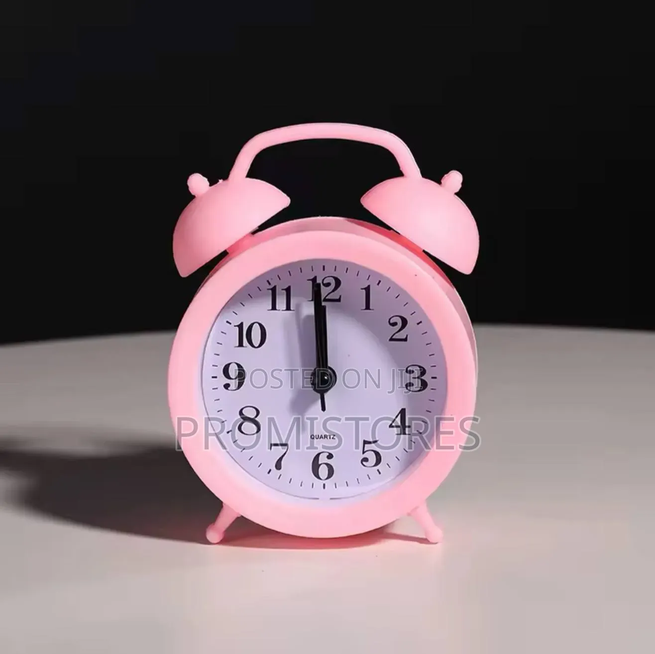 Mini Round Bedside Desk Battery Alarm Clock