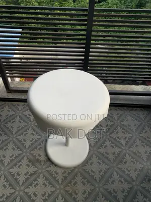 Modern Minimalist White Pedestal Side Table