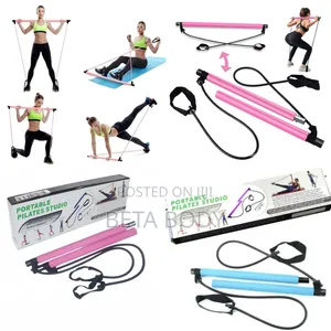 Pilates Bar Yoga Stick With Resistance Band