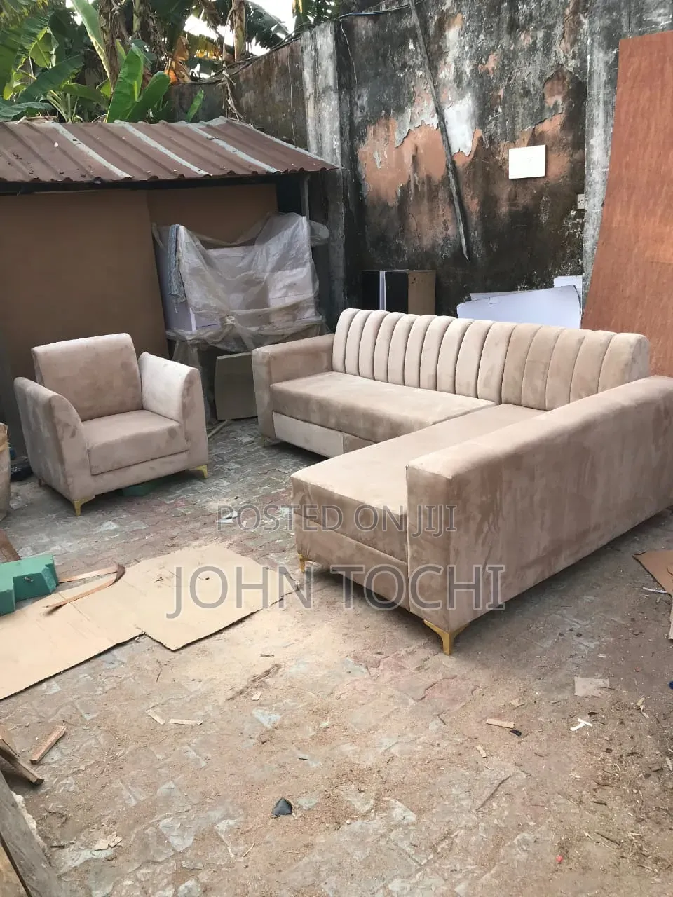 L Shaped Chairs and a Single