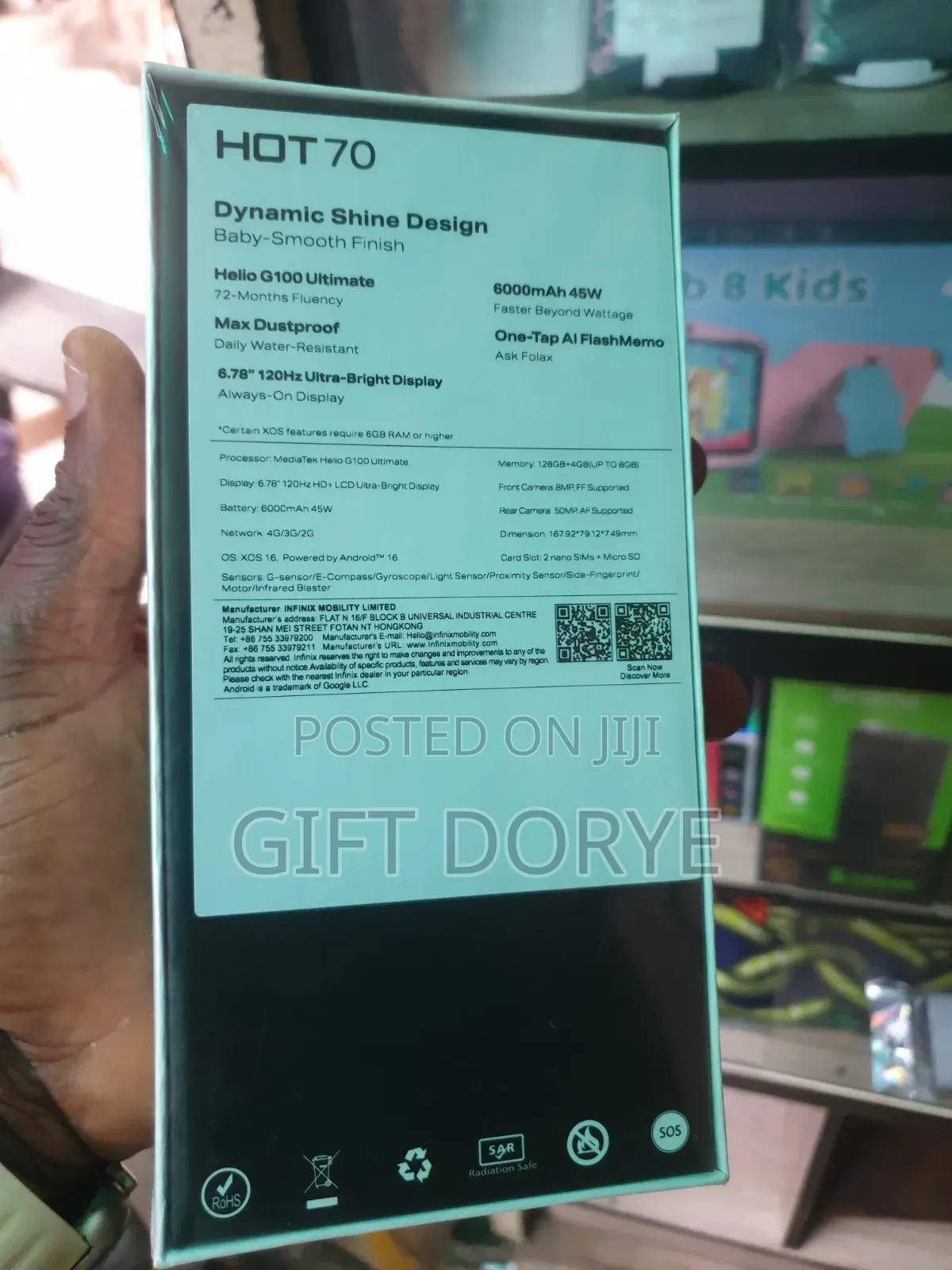 New Infinix Hot 70 128 GB