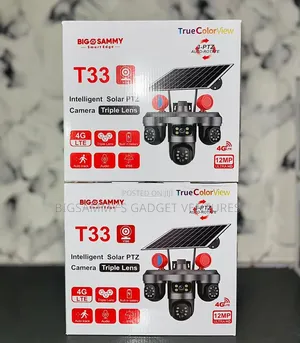 T33 Ai Triple Lens 3ptz Solar 12mp Camera