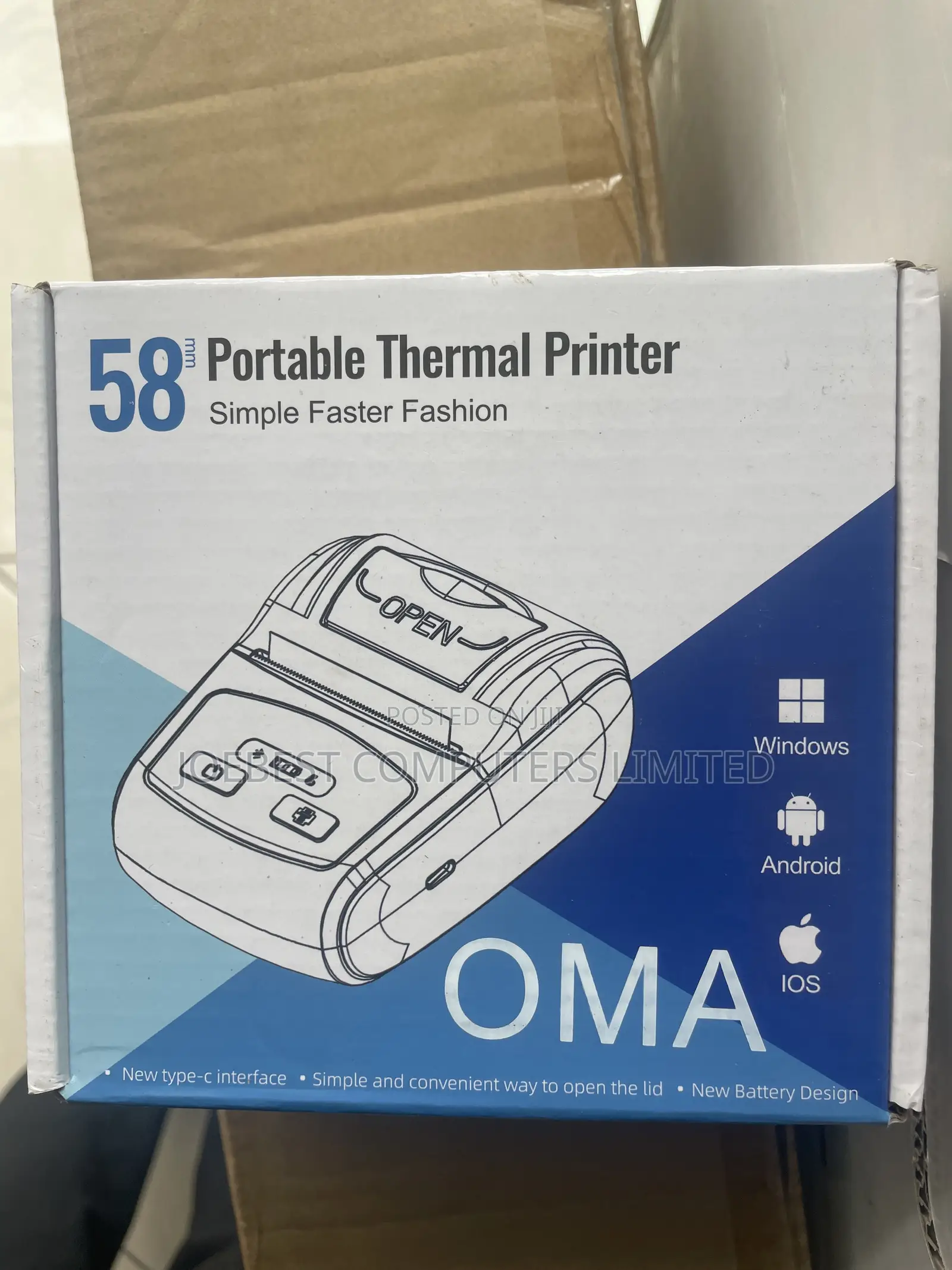 Oma Mini Bluetooth Thermal/Barcode Printer