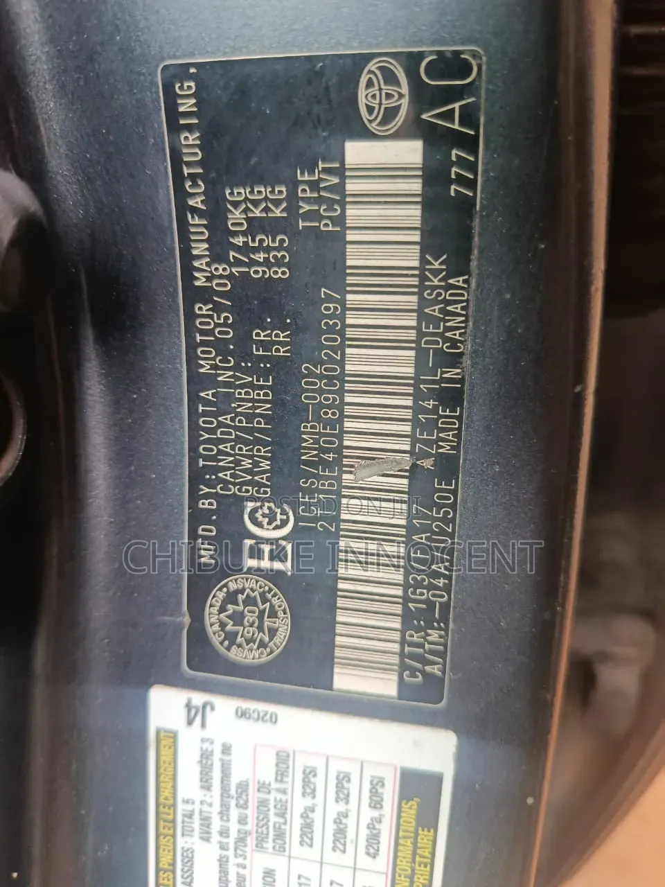 Toyota Corolla 2008 Gray