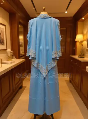 One Set of 2 Pieces With Scarf of a Quality Abaya Material