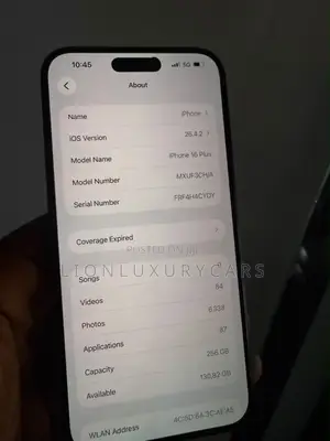 Apple iPhone 16 Plus 256 GB Black