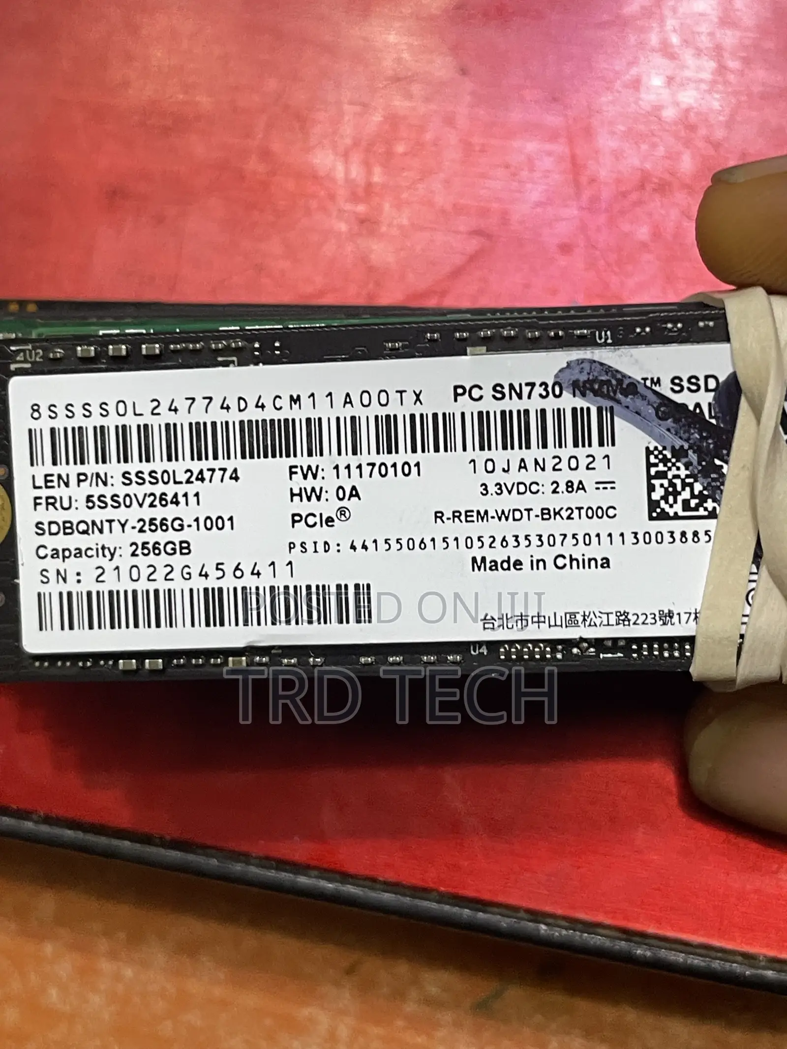 Solid State Hard Drive 256m2 98% Health