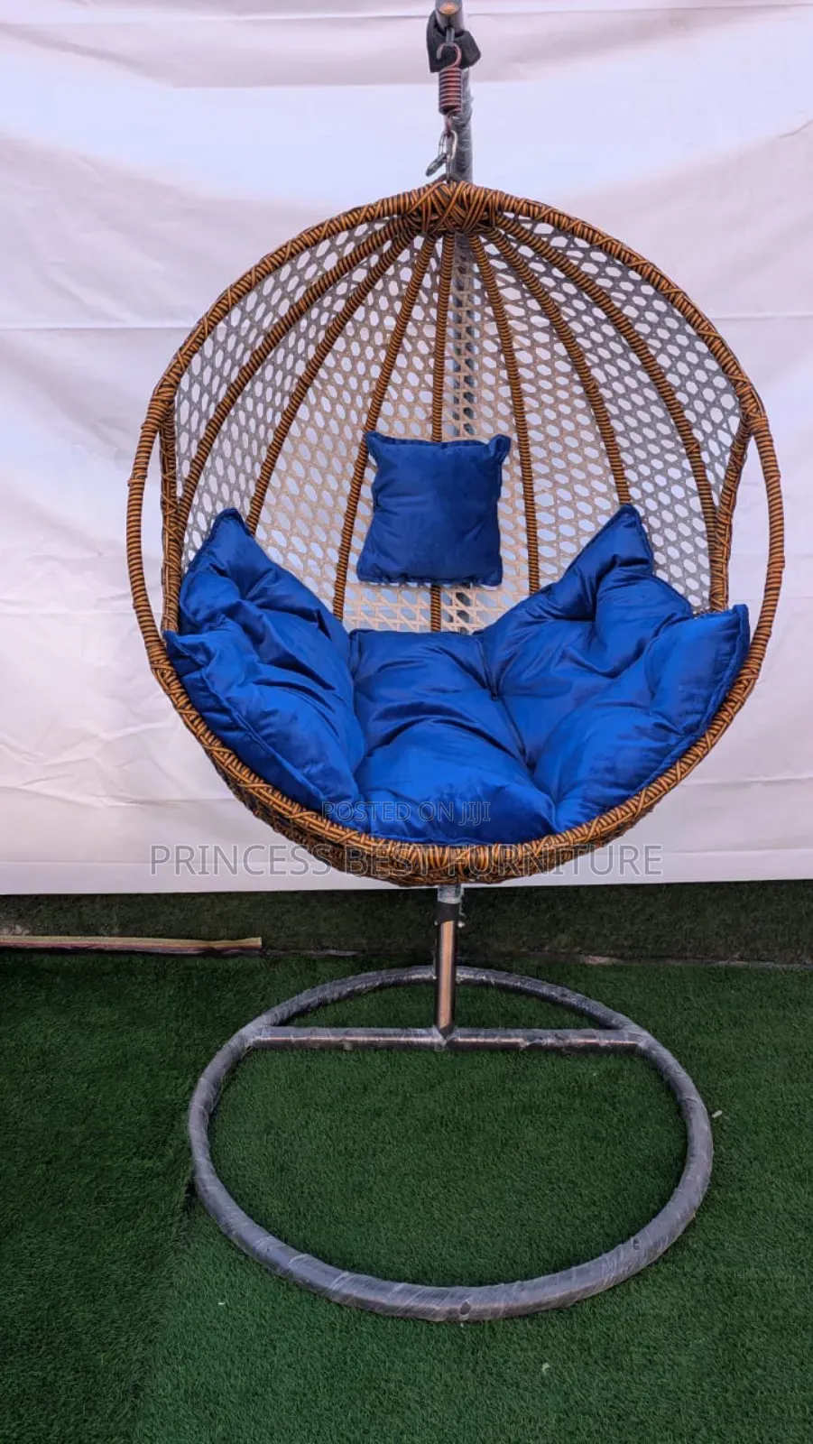 Blue Cushion Swing Chair