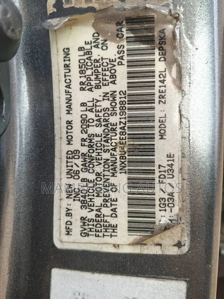 Toyota Corolla 2010 Gray