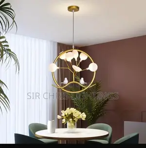 Nordic Gold Chandelier Round Style Tree Branch Iron Luster