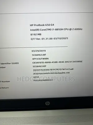 Laptop HP ProBook 650 G4 8GB Intel Core i7 SSD 256GB