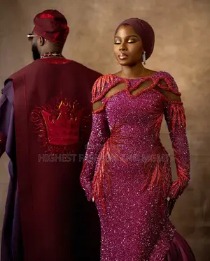 Heavily Beaded Traditional Wedding Dress With Coral Branch Appliques