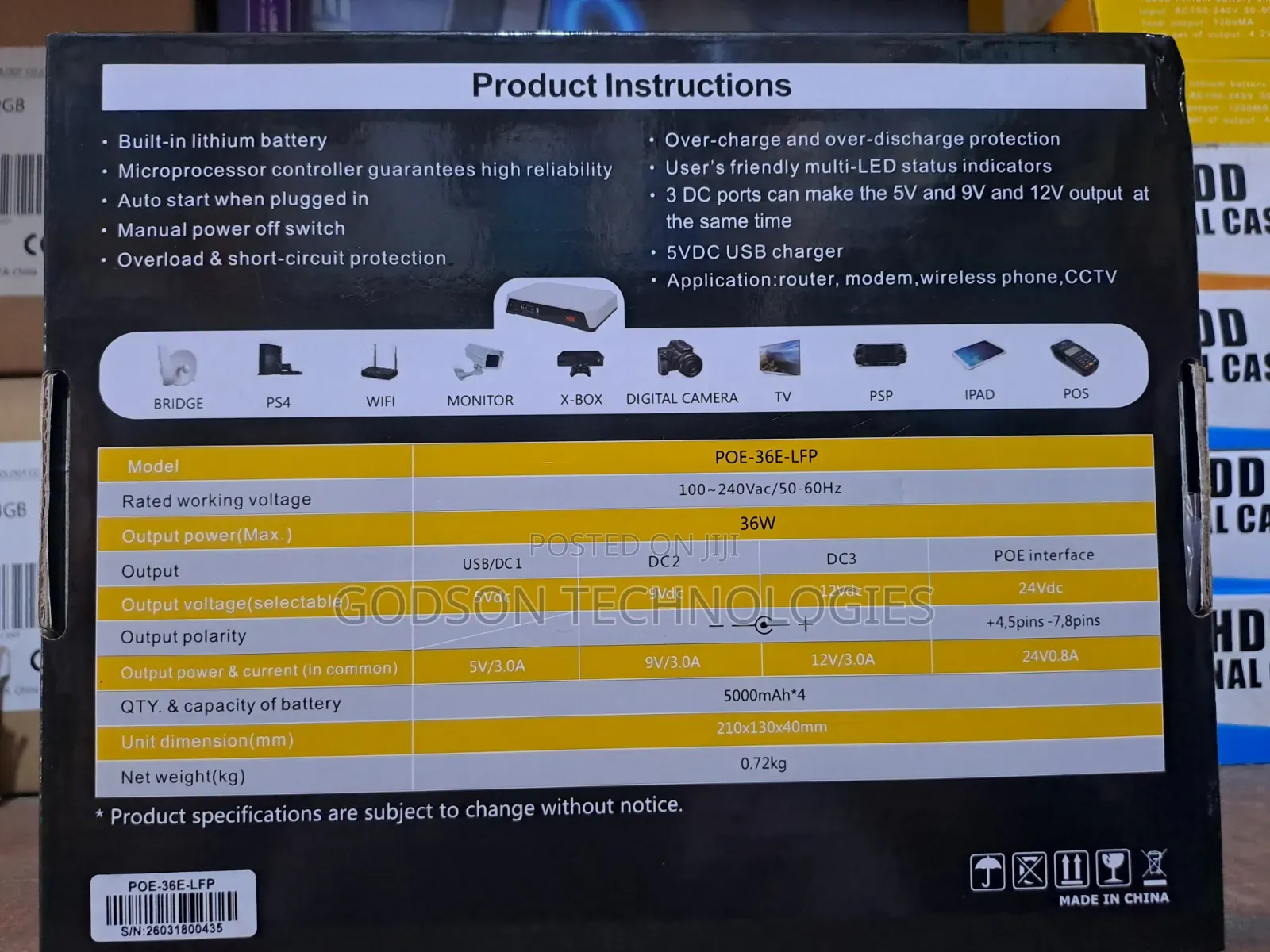 Ske Mini Dc Ups 20000mah