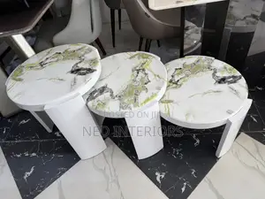 Luxury 3-in-1 Nesting Coffee Table | Modern Marble Top Center Table