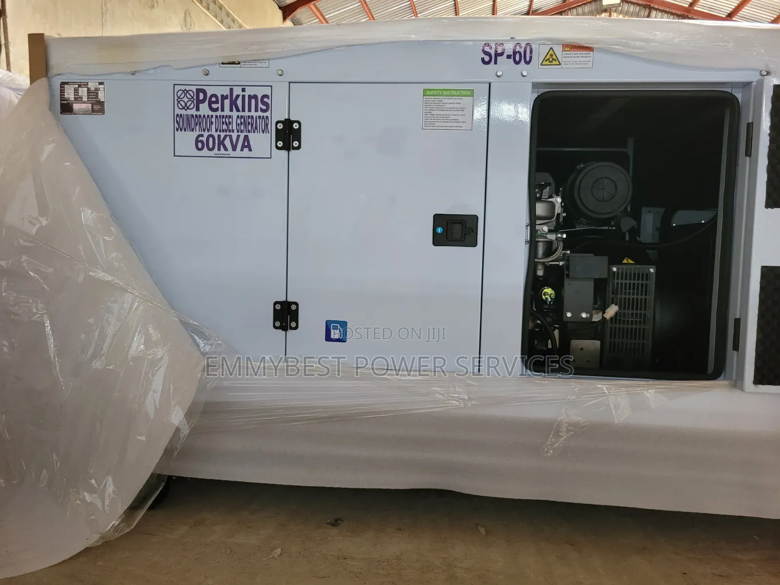  60kva Perkins Generator, Single-Phase Conversion Ready