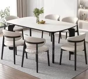 Luxury Modern 6-Seater Dining Table Set Premium Dining Set With Chiars