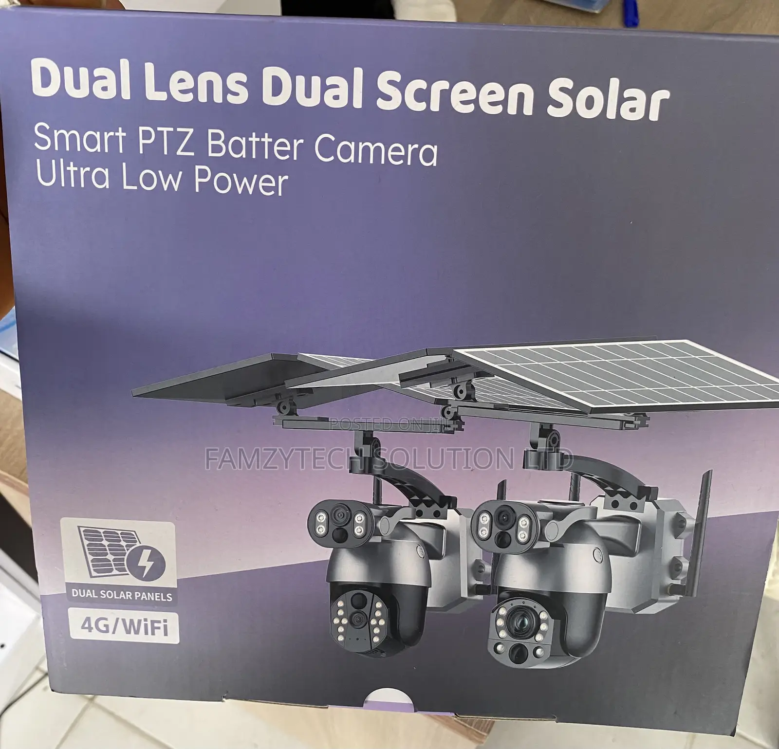 Dual Lens Dual Screen Solar Wireless Camera 4g