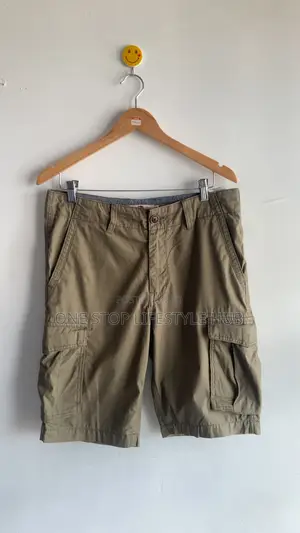 Quality Men's Cotton Cargo Combat Shorts - Olive Green