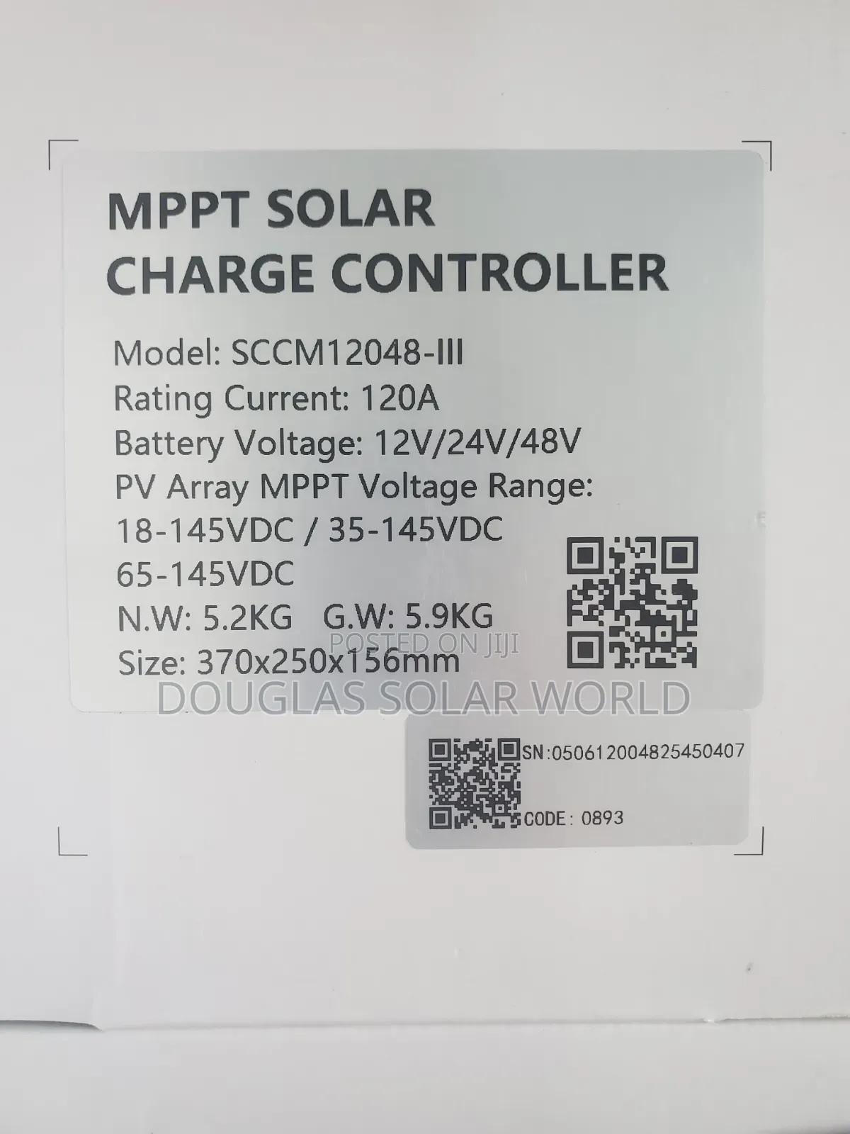 Felicity Solar 120a MPPT Charge Controller