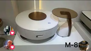 Luxury Round Coffee Table With Modern Center Table Set With Storage