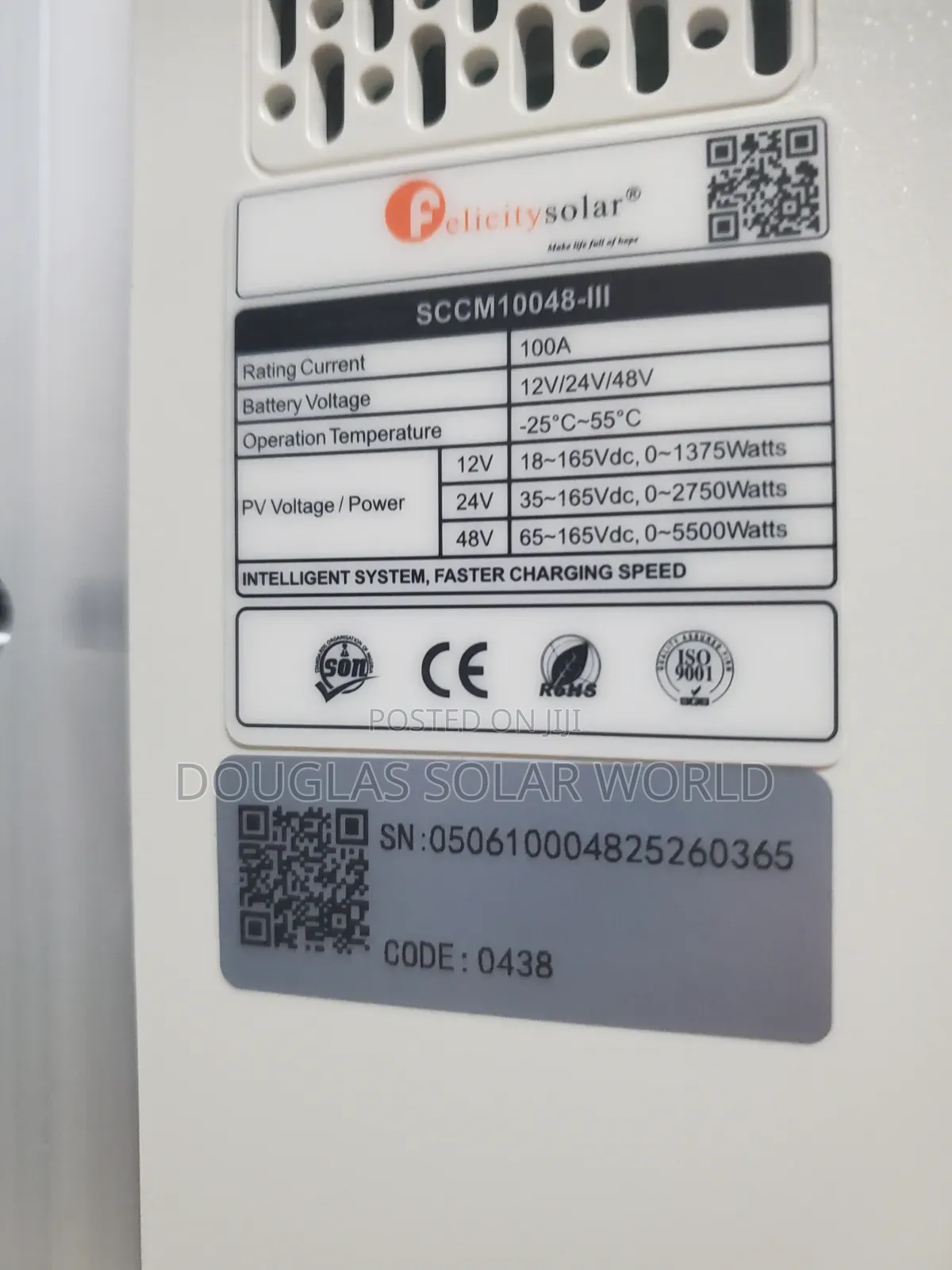 Felicity Solar 100a MPPT Charge Controller