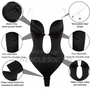 Deep v-Neck Backless Body Shaper