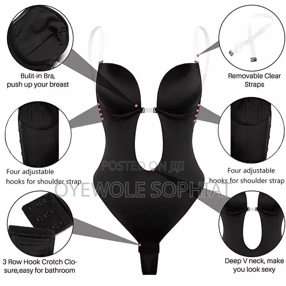 Deep v-Neck Backless Body Shaper