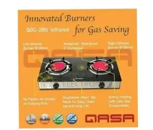 Qasa 2- Burner Tempered Glass Gas Cooker