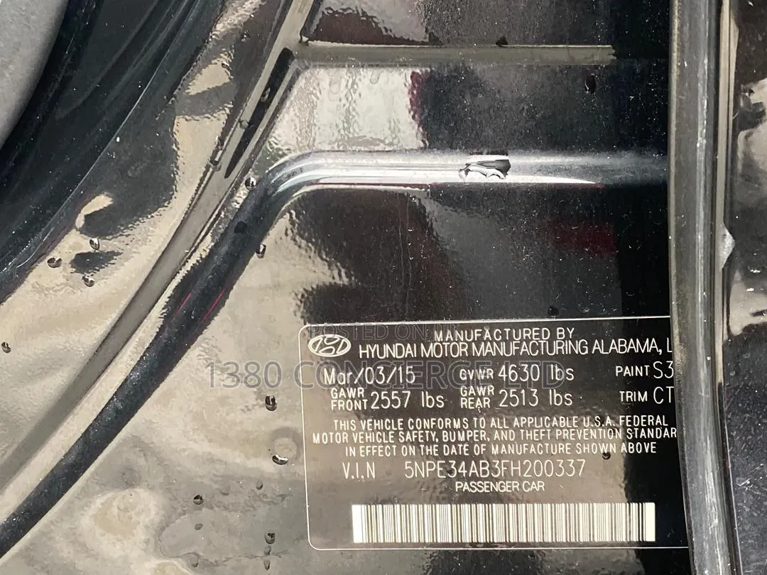 Hyundai Sonata 2015 Black